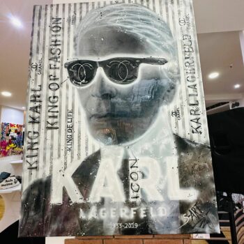 Mischtechnik auf Leinwand, Unikat mit Graffiti gesprüht