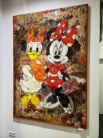 140x200cm Mischtechnik auf Leinwand, Unikat mit Graffiti gesprüht, Acrylfarben bearbeitet und mit Harz veredelt