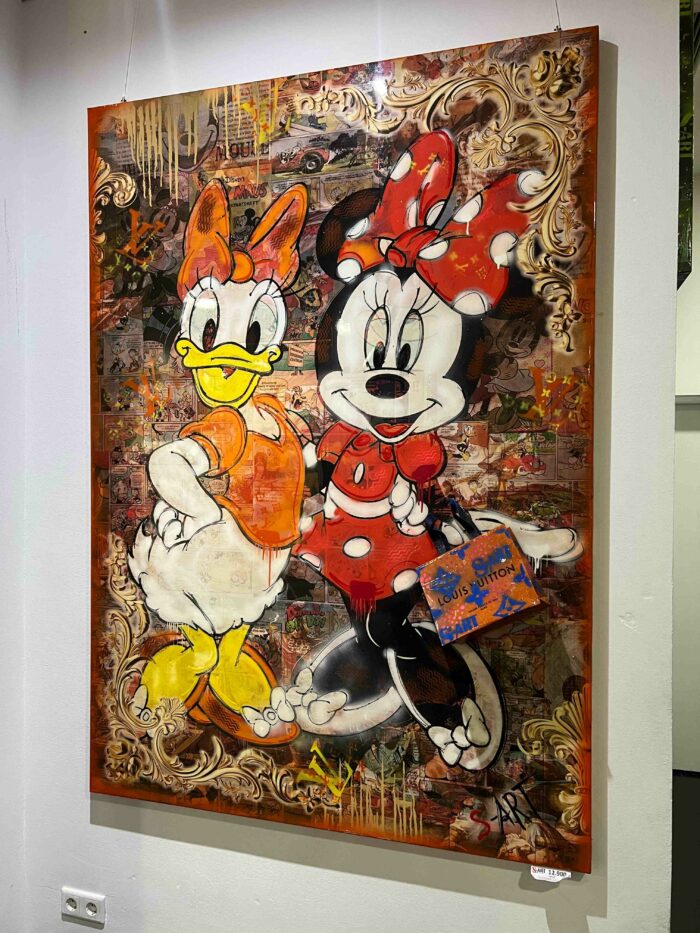 140x200cm Mischtechnik auf Leinwand, Unikat mit Graffiti gesprüht, Acrylfarben bearbeitet und mit Harz veredelt