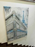 120x160cm Mischtechnik auf Leinwand, Unikat mit Graffiti gesprüht, Acrylfarben bearbeitet und mit Harz veredelt