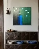 Vase - Night & Day - grün / blau