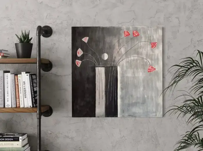 Vase - Schwarz / Weiß – Bild 1