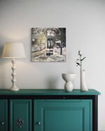 Gemälde "Burgplatz im Schnee"