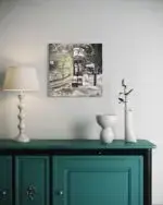 Gemälde "Burgplatz im Schnee"