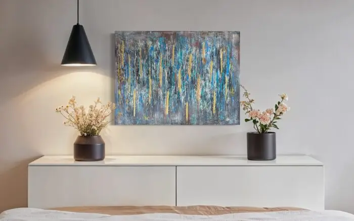 Abstraktion in Blau und Gold – Bild 5