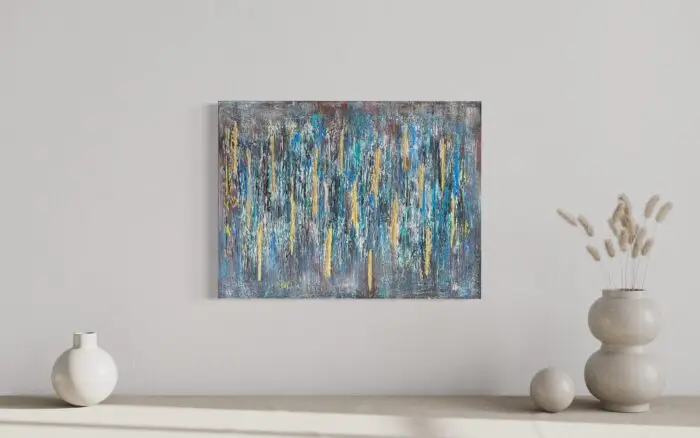 Abstraktion in Blau und Gold – Bild 6