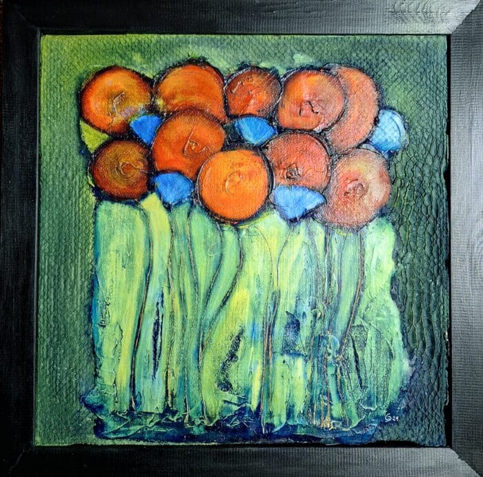 Styro- Annemonen und Kornblumen – Bild 2