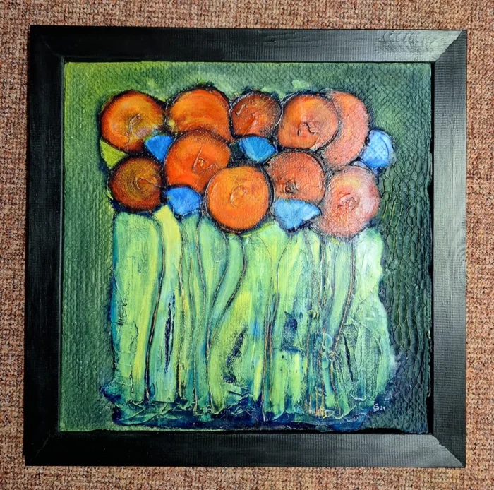 Styro- Annemonen und Kornblumen – Bild 3