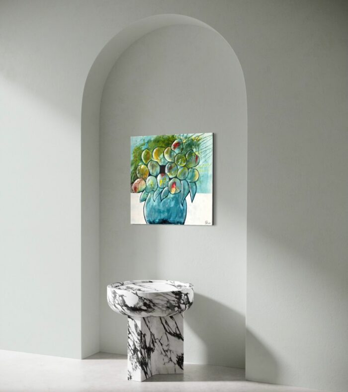 Blumenvase Blau-3 – Bild 1