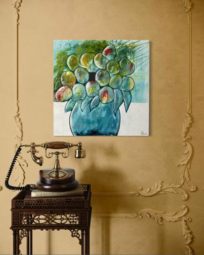 Blumenvase Blau-3 – Bild 3