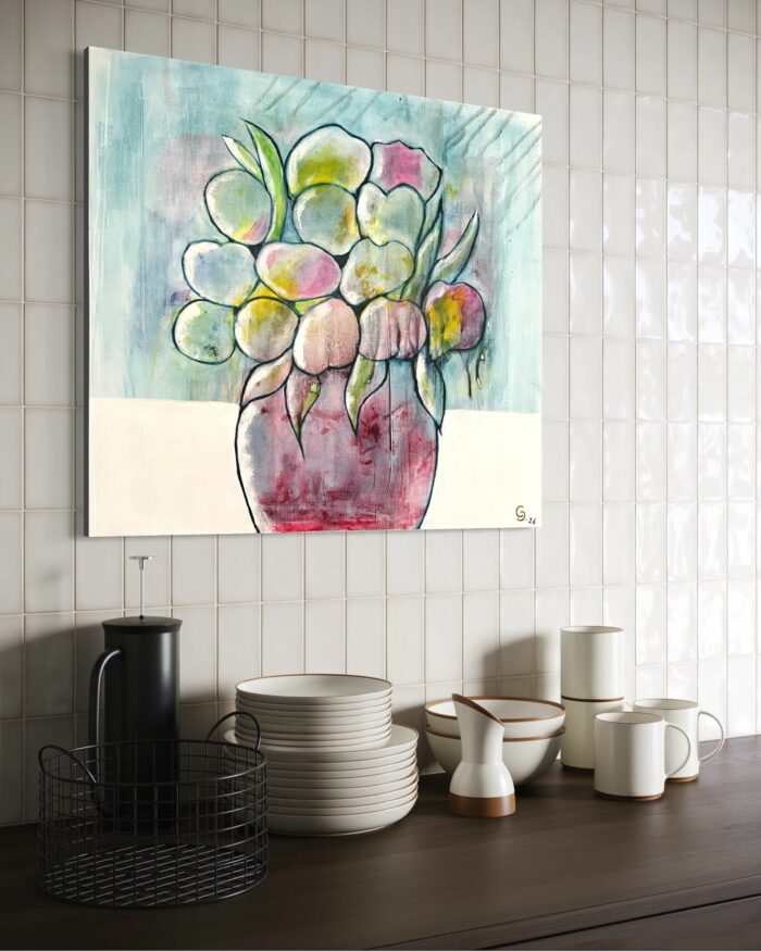 Blumenvase Rot-2 – Bild 4