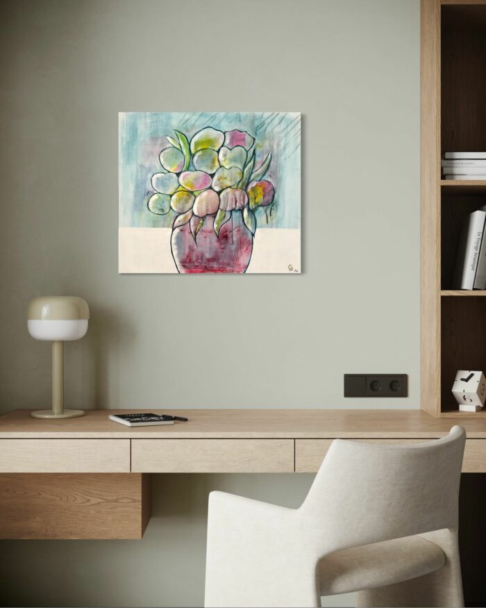 Blumenvase Rot-2 – Bild 1